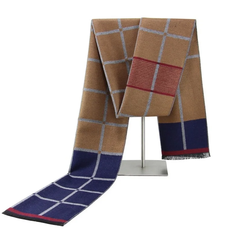 

2022 Selling New Men's Scarf Wholesale Winter Warm Thickened Cashmere Plaid Couple Scarf Student Female Man Business Foulard