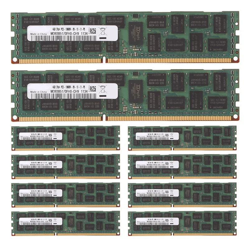 

10PCS DDR3 4GB 1333Mhz RECC Ram PC3L-10600R Memory 240Pin 2RX4 1.5V REG ECC Memory RAM For X79 X58 Motherboard