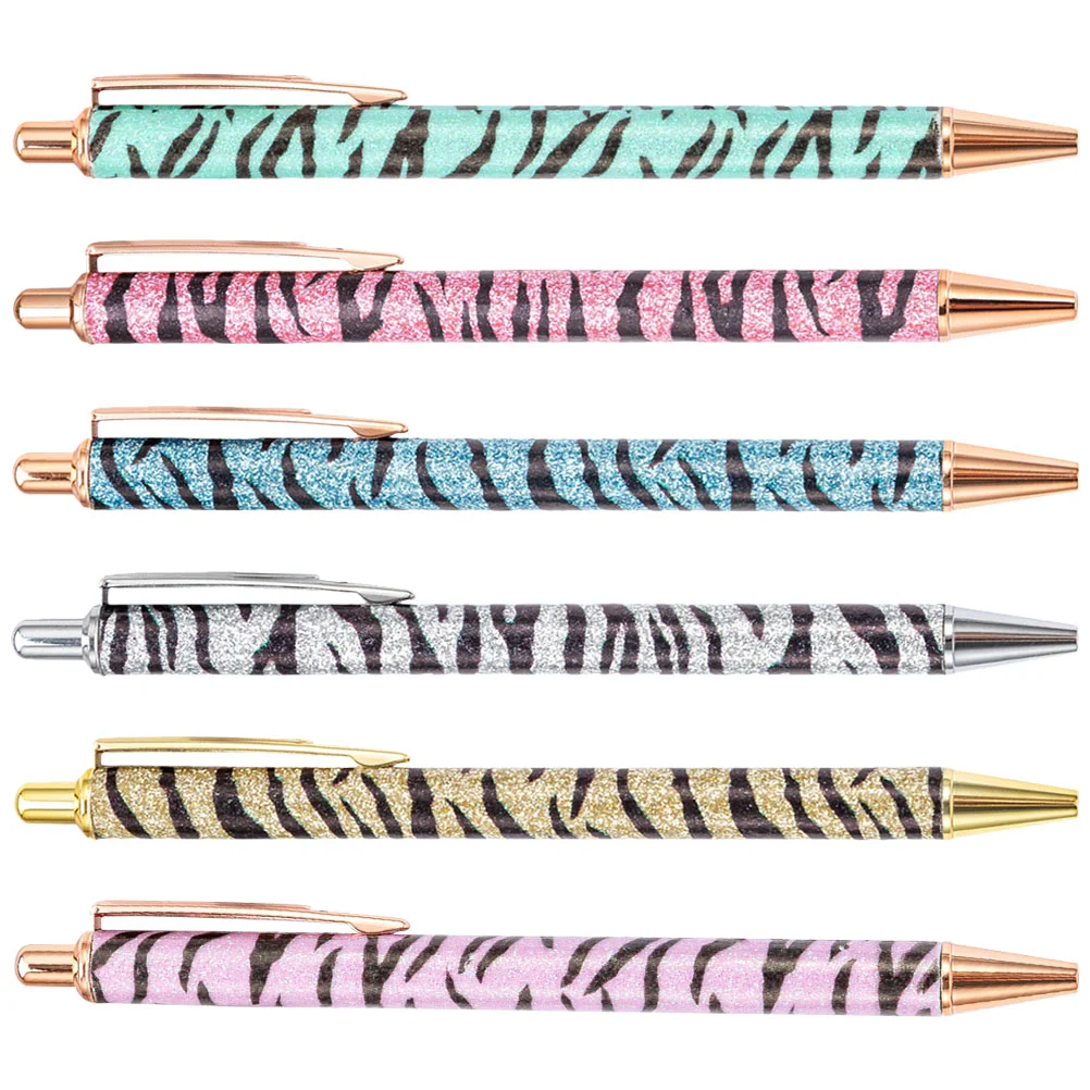 

6 Pcs Ballpoint Pens Press Daily Use Ergonomic Plastic Fine Business Supplies Student