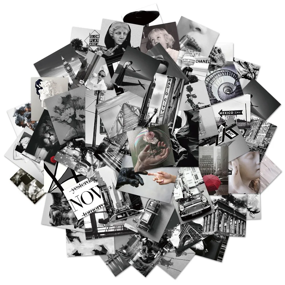 

10/30/50 шт., Эстетические черные гниющие городские стикеры украшают чемодан Scrapbooking телефон ноутбука канцелярские принадлежности детские игрушки стикер