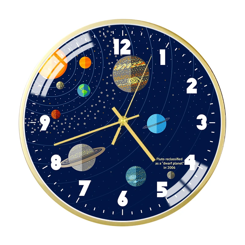 

Современные настенные часы, металлические золотые часы для кухни, бесшумная звезда, бесшумные настенные часы, домашний декор, детская комна...