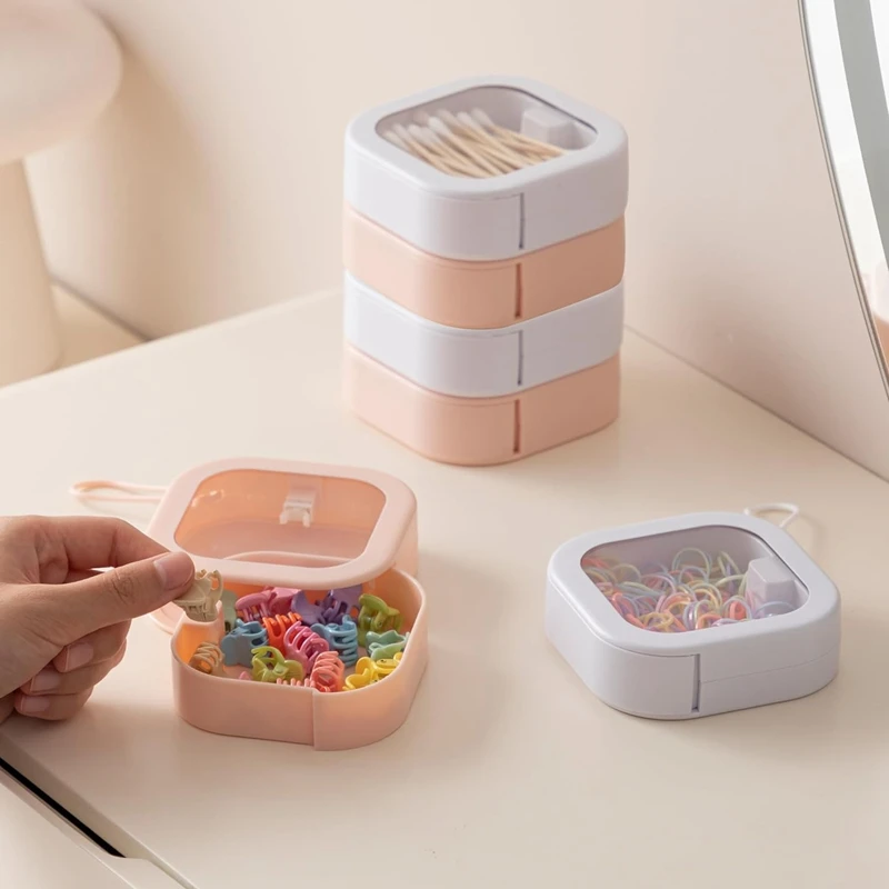 6 шт. портативный органайзер для резинок волос дорожные контейнеры хранения