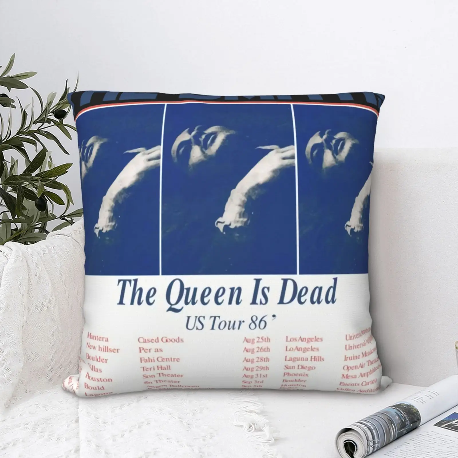 

The Smiths Us Tour 1986, чехол для подушки, чехол для подушки, декоративный чехол для дивана, подушки для спины, наволочки для подушки, чехол для домашн...