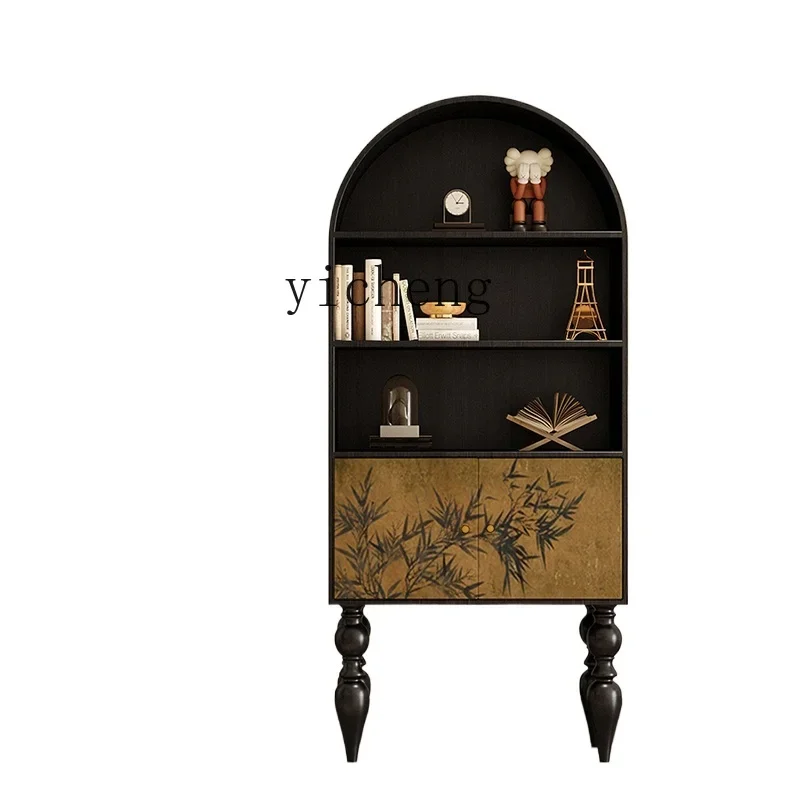 Звс. Домашний шкафчик из цельного дерева в среднем и древнем стиле угловой для