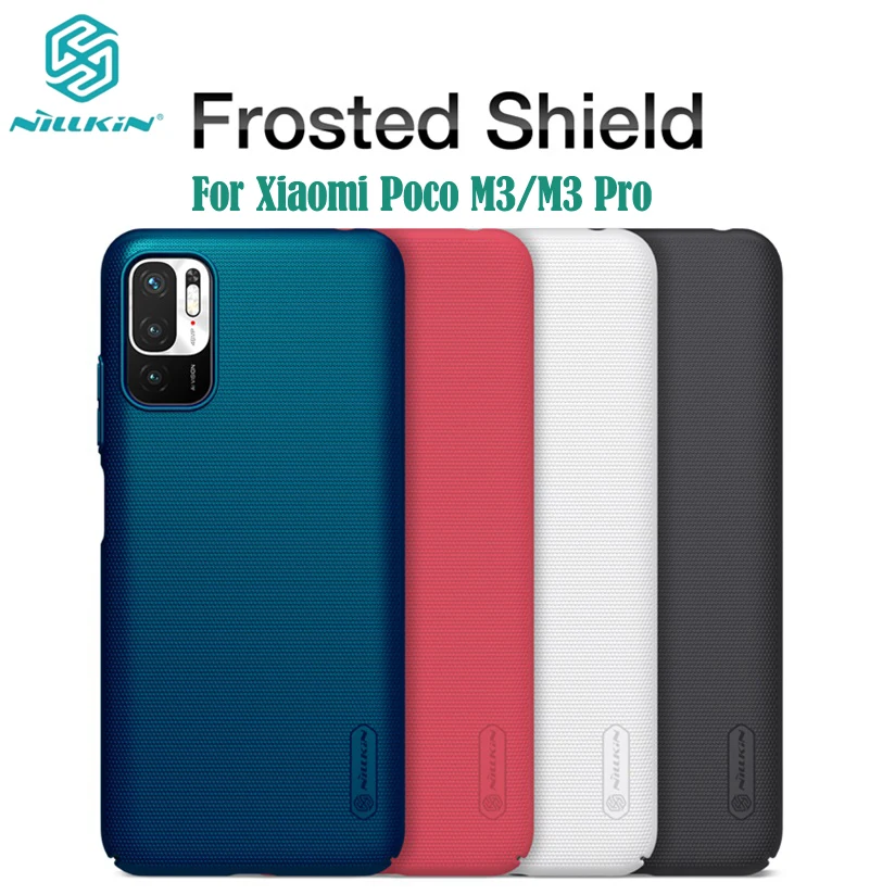 

For Xiaomi Poco M3 Pro 5G Case Nillkin Super Frosted Shield Case Hard PC Phone Protector Luxuly Back Cover For Xiaomi Poco M3