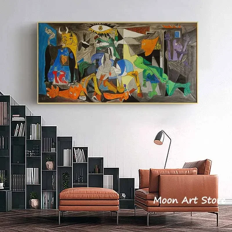 Абстрактное искусство Пикассо постер картина на холсте Герника HD печать