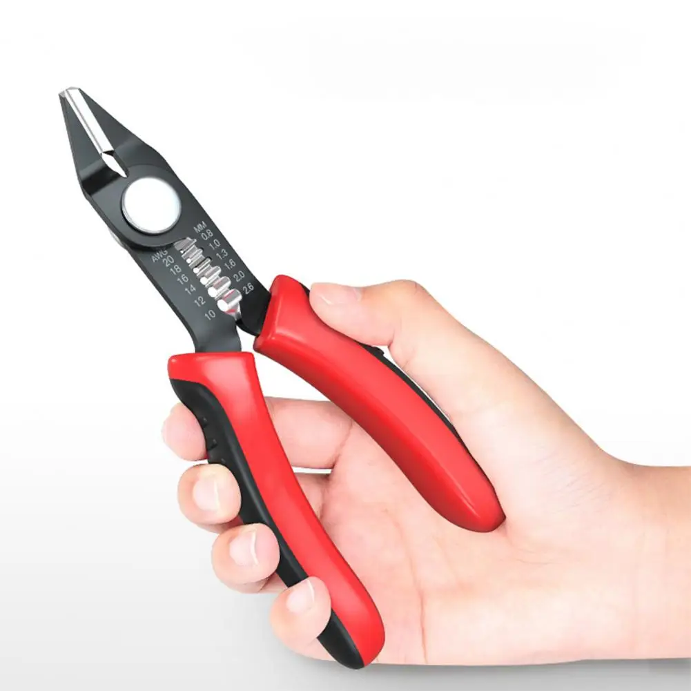 

Wire Cutter with Ergonomic Handle Compact Size Portable Ultra-Sharp Precision Flush Pliers Cable Stripper