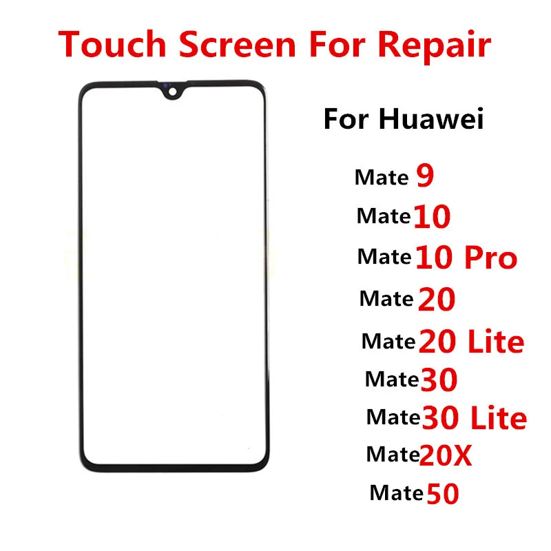 Outer Screen For Huawei Mate 50 30 9 10 Pro 20 X Lite 20X Touch Panel LCD Display Front Glass Cover Lens Repair Replace Parts