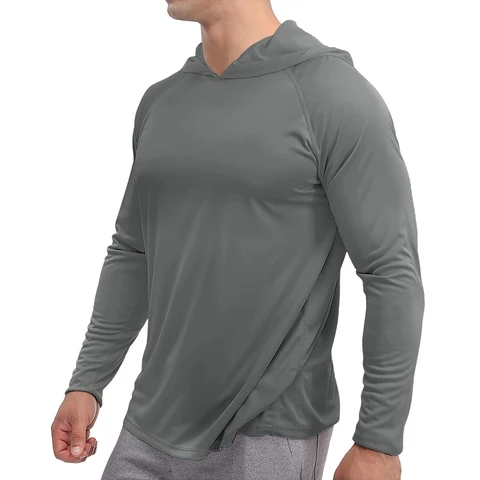 Мужские футболки TACVASEN UPF 50 + с защитой от солнца, толстовка с длинным рукавом, повседневные быстросохнущие футболки, уличный походный спортивный пуловер для бега, топы