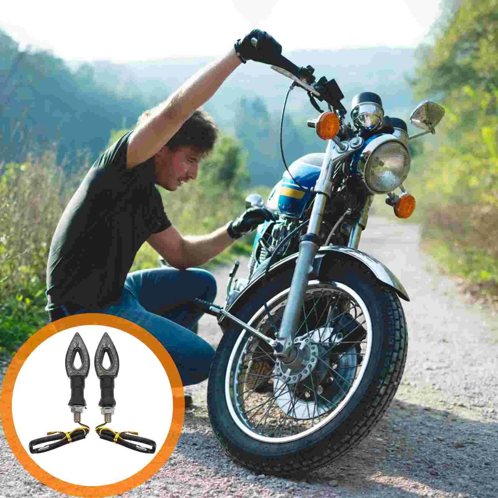 

2Pcs Motorcycle Turning Indicators Sturdy Chic Motorbike LED Indicators Motorcycle Accessories Motorcycle Signal Lamps