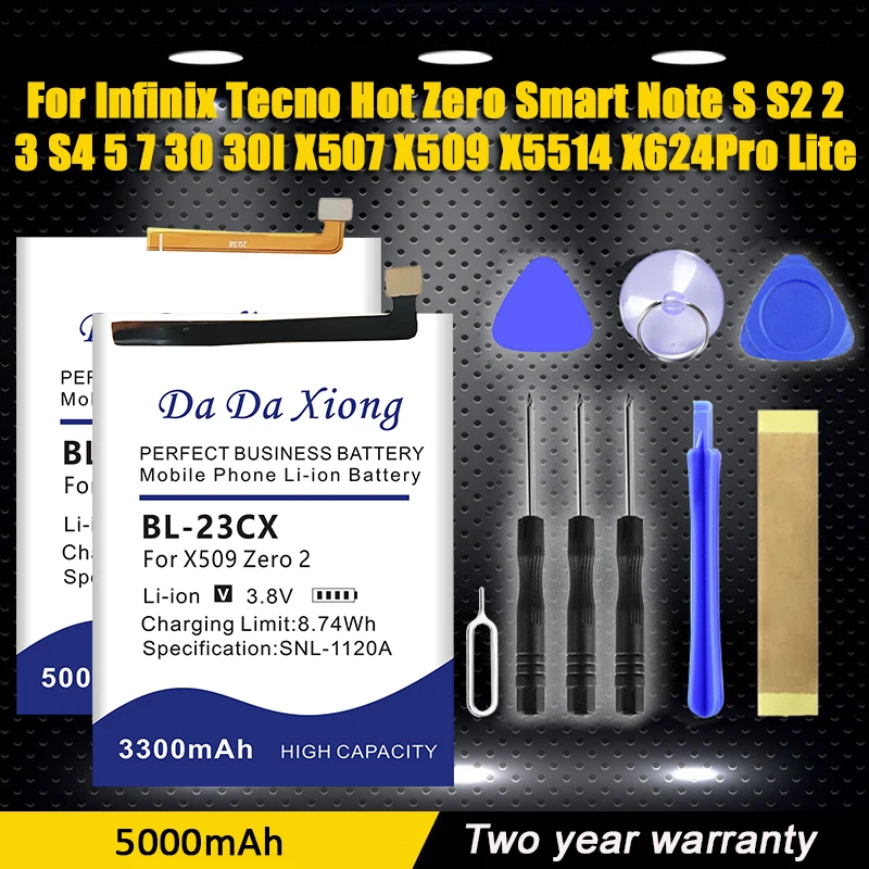 BL-23CX BL-30ix BL-30SX Новый аккумулятор для Infinix Tecno Hot Zero Smart Note S S2 2 3 S4 5 7 30 30I X507 X509 X5514 X624 Pro