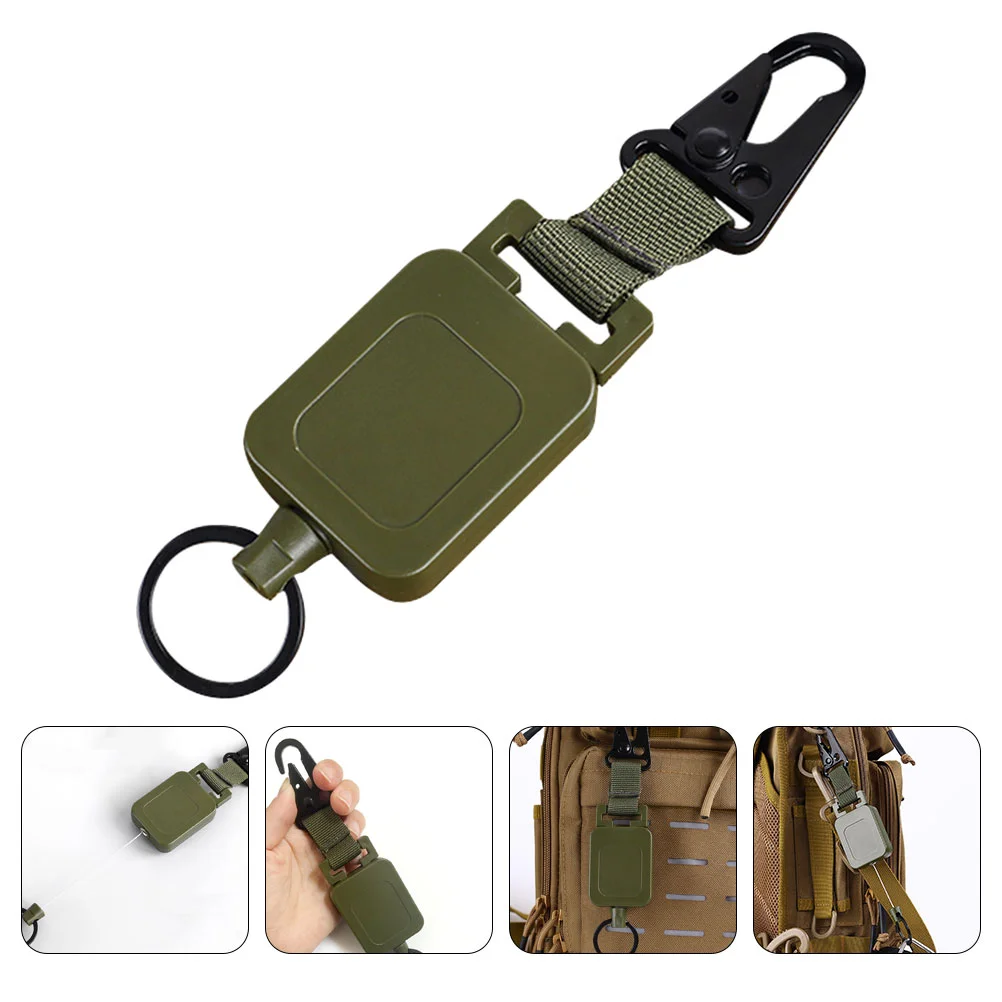 

Buckle Retractable Fishing Camping Key Hanging Mountaineering Belt Keychain Wire High Steel Heavy Dutyclip Ribbon Strength Multi