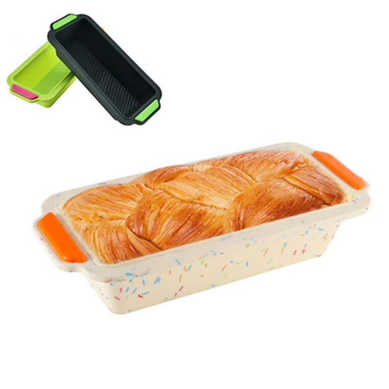 Rectangular Silicone Bread Pan Mold Toast Cake Tray Long Square Mould Bakeware Non-stick Baking Tools | Дом и сад