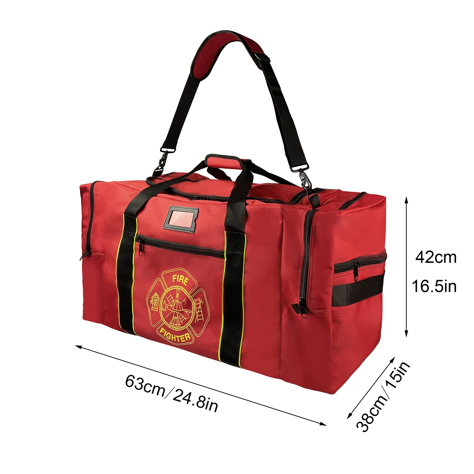 Large Firefighter Rescue Bag Firefighter Turnout Gear Bag Firefighter Duffle Bag Large Capacity & Multiple Pockets Quick Access