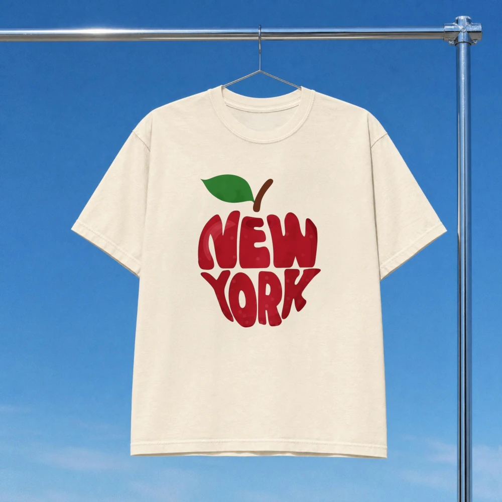 Футболка с графическим принтом Big Apple New York, красная, с типографским рисунком, в городском минималистском стиле, сувенир, подарок, мужская и женская рубашка, хлопковая, дышащая, летняя рубашка (art.: 3920dc85ae97f) - 3920dc85ae97f
