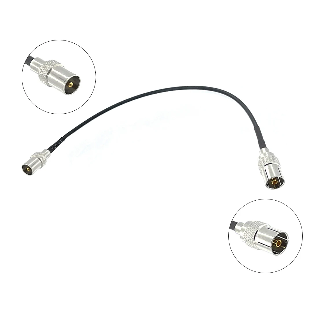 Кабель IEC PAL DVB-T TV Male Female к F Plug Connector RF Jumper переходник для пигтейлов/проводов 20 см RG174