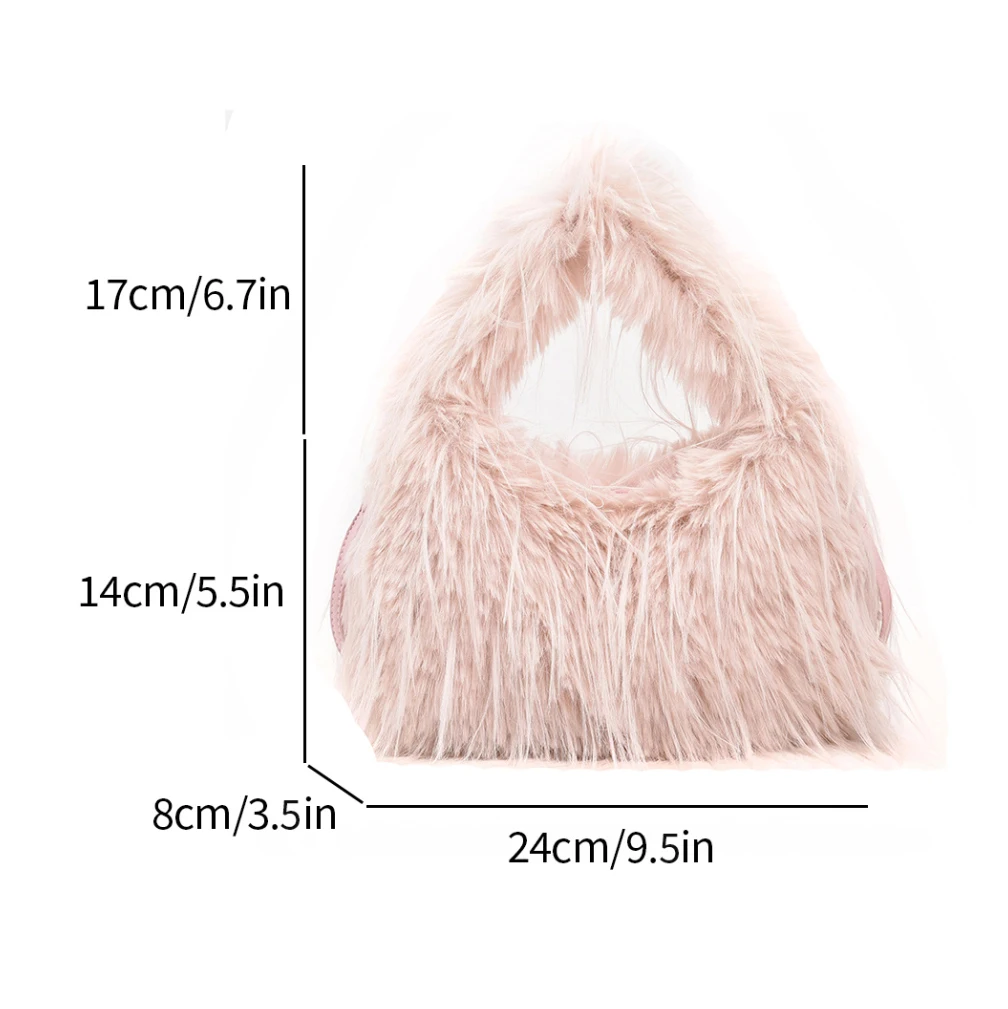 Роскошная дизайнерская дамская сумочка из искусственного меха кошелек 2023 модная