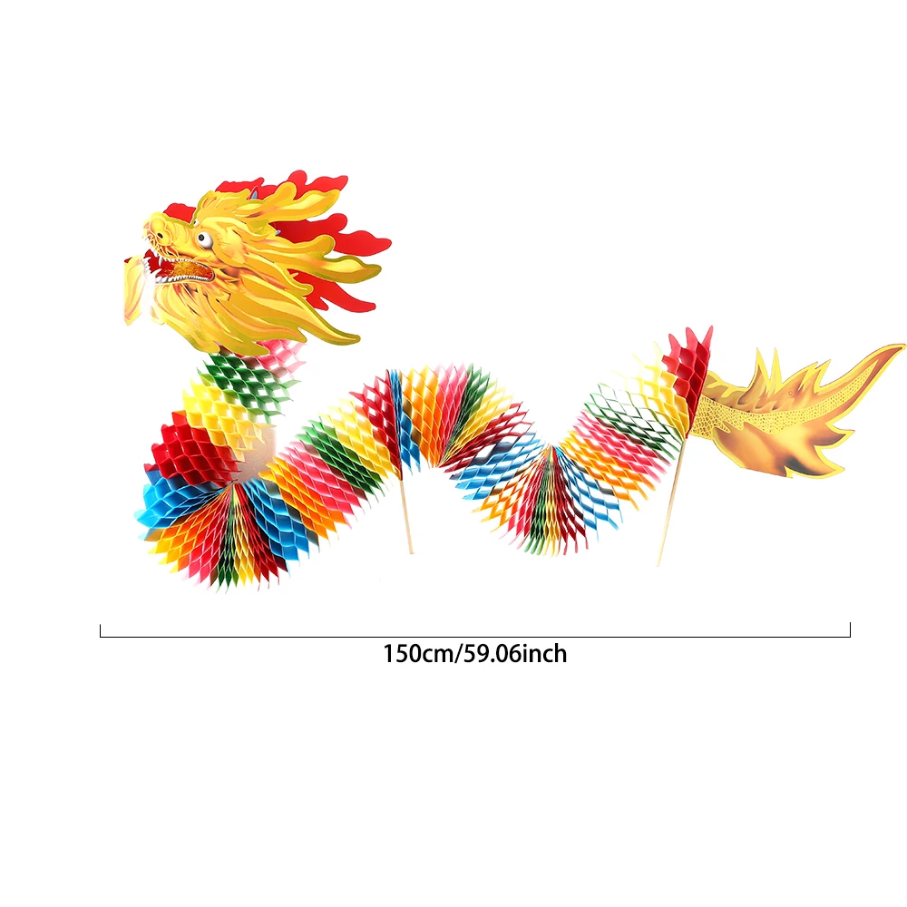 Красный дракон, бумажное подвесное украшение для китайского Нового года Partigos