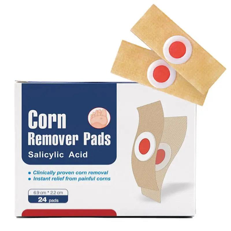 

Corn Pads For Toes 24pcs Callus Removal Cushion Pads Blister Removal Patches With Hole Foot Care Plaster For Corns Callus Or
