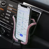 crystal diamond universal car phone holder bling rhinestone car air vent mount stand mobile phone gps holder for iphone