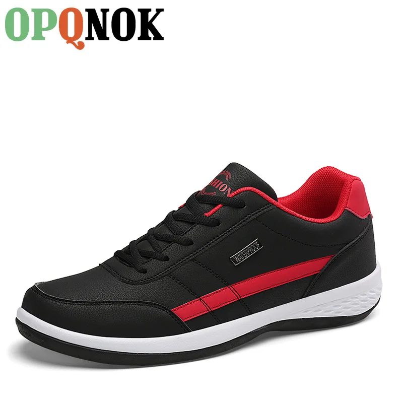 

OPQNOK New Men Shoes Men Sport Shoes Classic Hot Trending Fashion Sell PU Leather Sneakers For Walking Travel Flat Casual Shoes