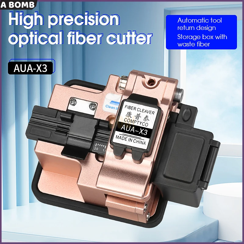 

High Precision Fiber Cleaver AUA-X3 FTTH Cable Fiber Cutting Knife Tools Suitable For Optical Fusion Splicer 24 Surface Blade