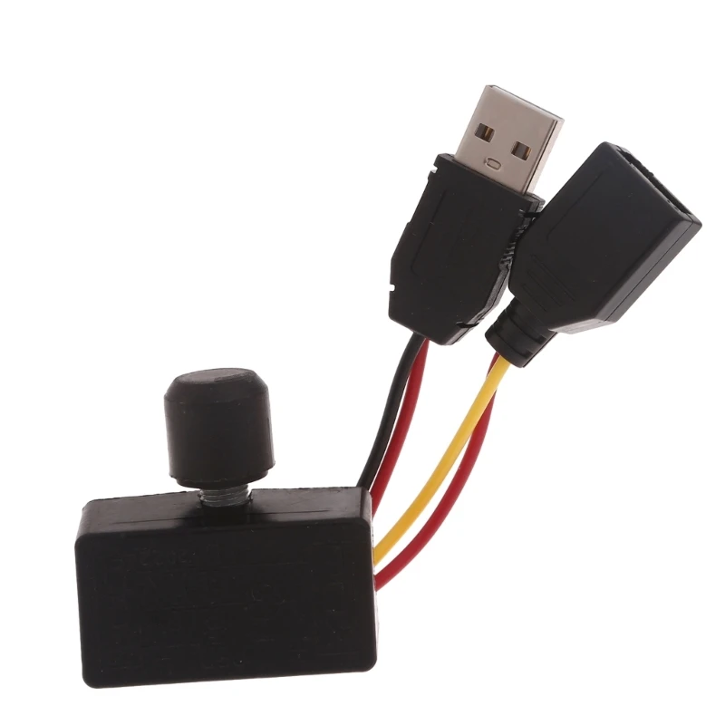 

Lightweight LED Strip Dimmer Knob USB Female to Male Cord Knob Operation Control 3.15inch Long Wires E65C