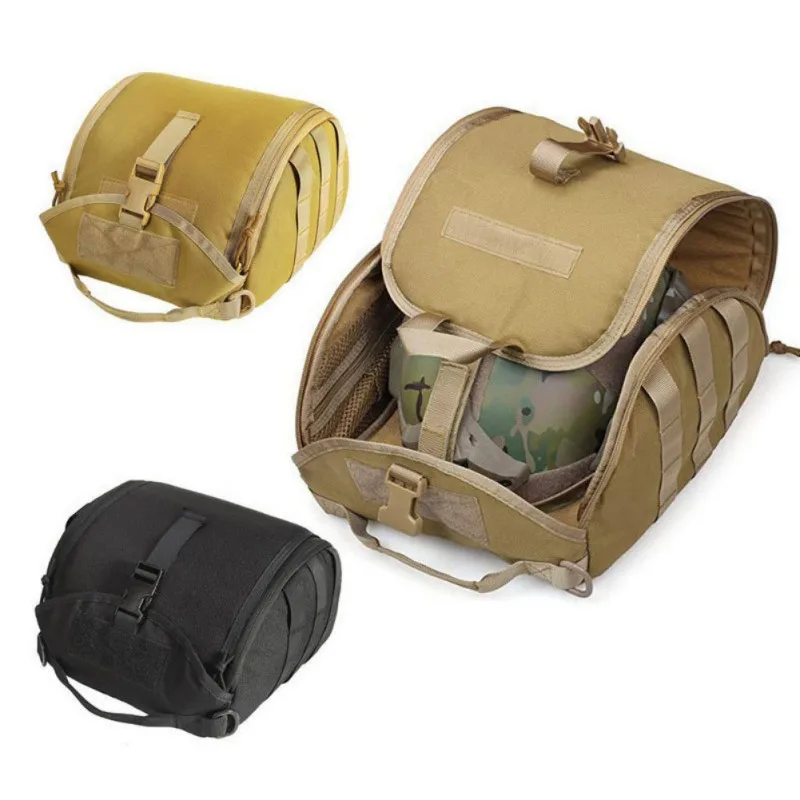 

1000D Nylon Helmet Bag Tactical Face Covers Storage Bag Portable Molle System Handbag for Helmet Hunting Holders 23*32*15cm