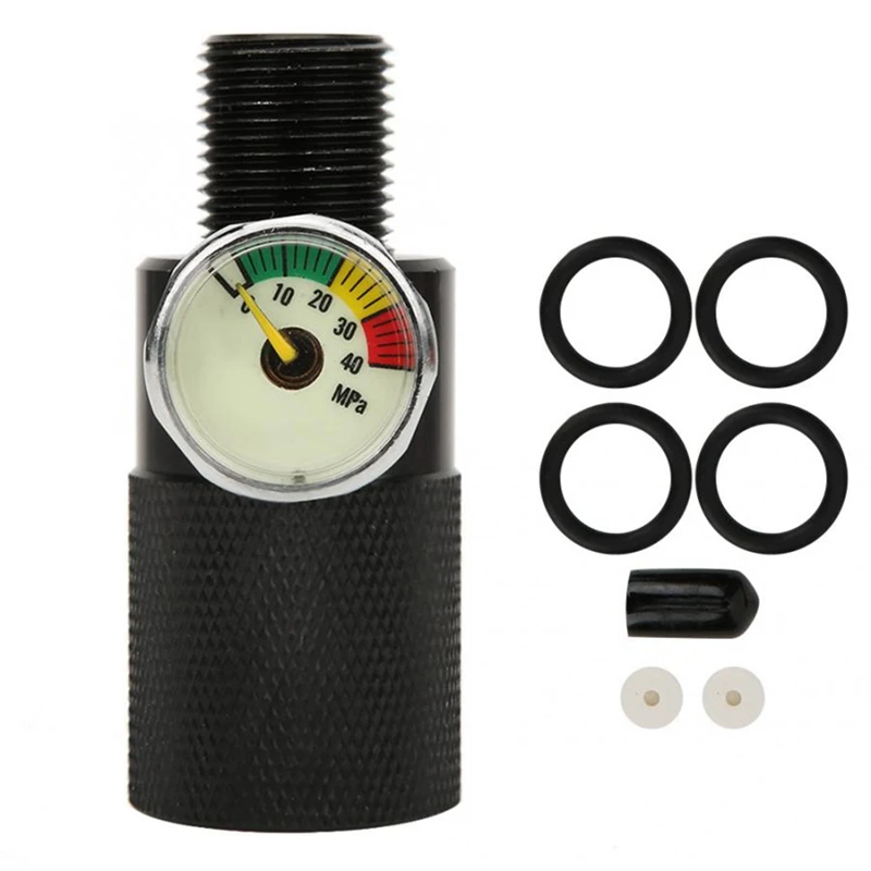 

Air Filling Station Adapter With Pressure Gauge 40 Mpa 8Mm/0.3Inch Male Quick Connector