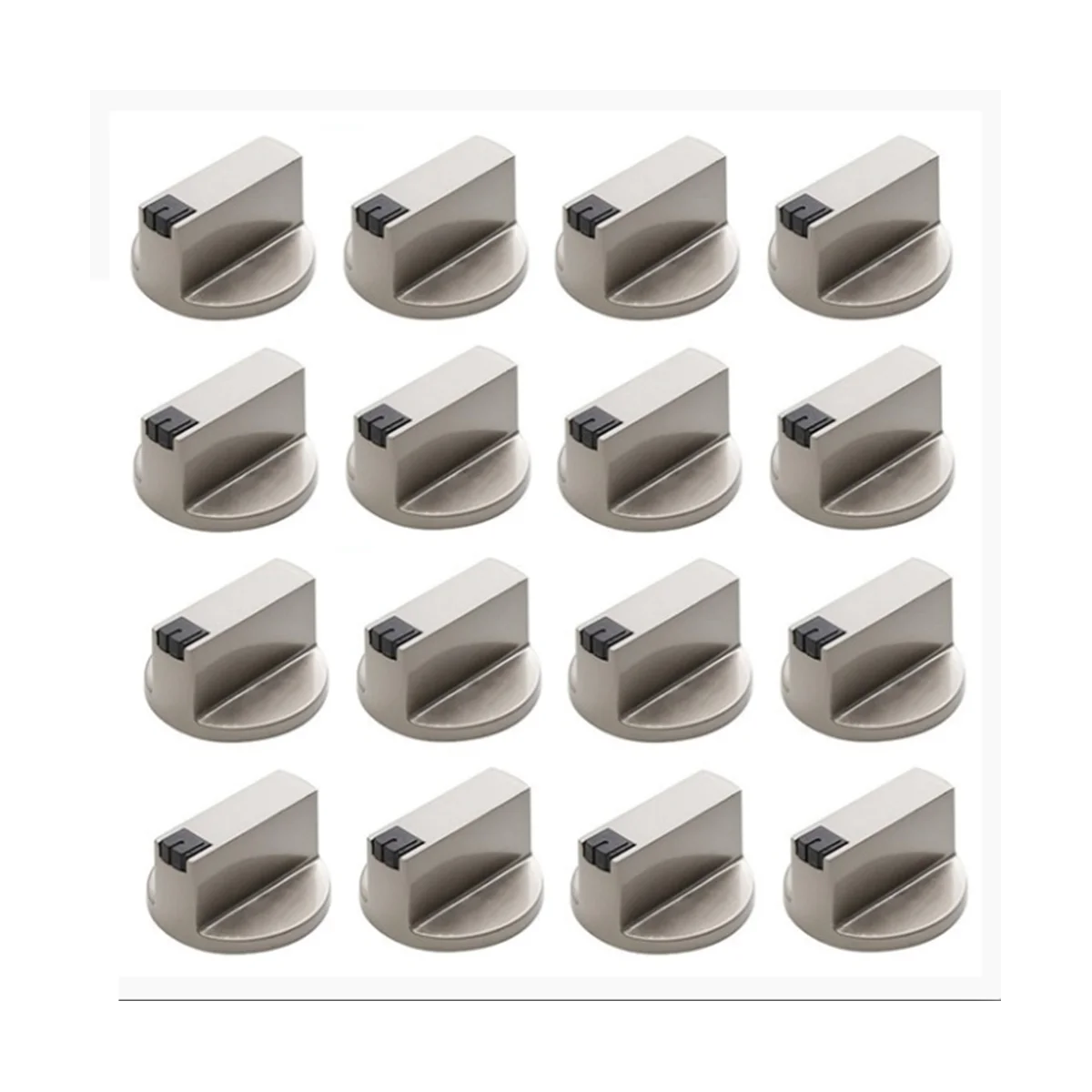 

16Pcs Stove Handle, 6mm Zinc Alloy Control Knob Oven Switch Universal Silver Gas Stove Control Knob
