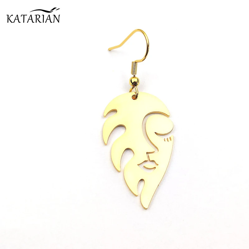 

Vintage Mask Earrings Personality Asymmetric Tide Earrings birthday Party Punk Jewelry