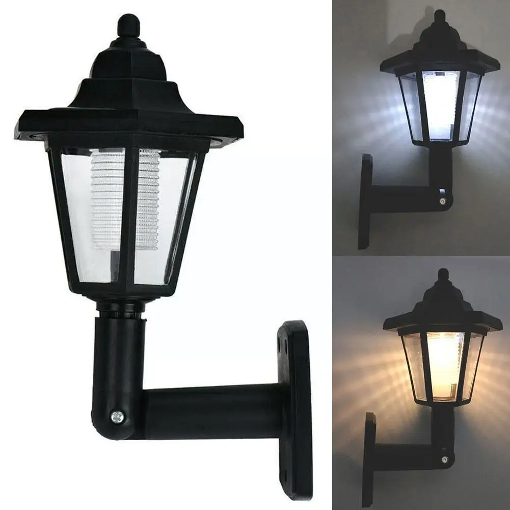 

Solar Hexagonal LED Wall Light White Path Way Wall Outdoor Mount Lamp Landscape Hexagonal Fence Lighting Light Garden B7U6