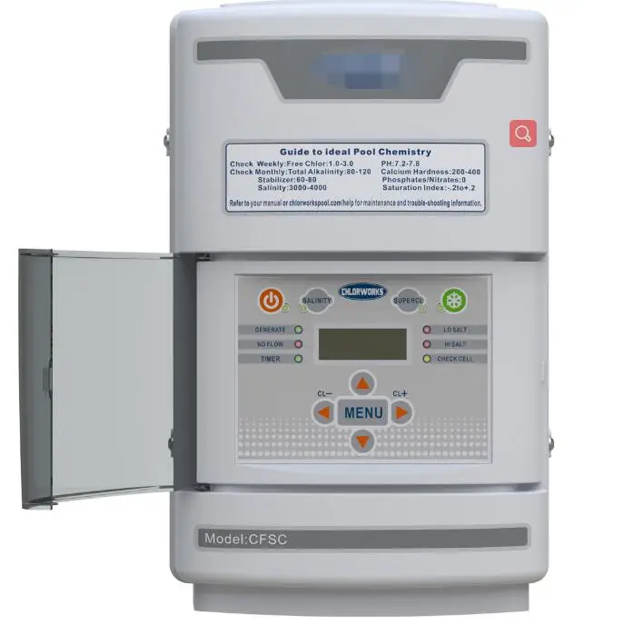 System For 40,000 Gallon Pool Electrolyzer Salt Chlorinator