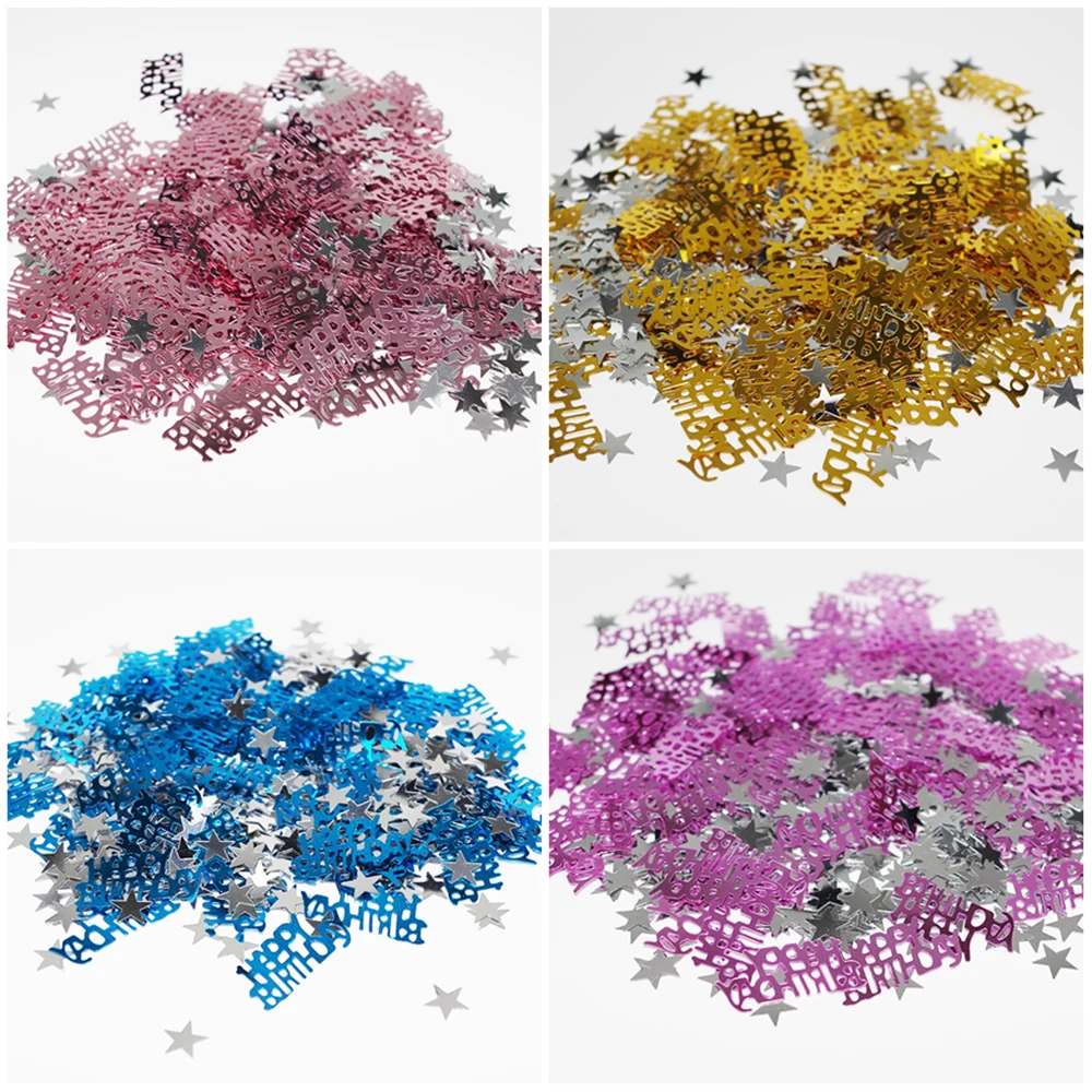 

1 Pack 15G Happy Birthday Confetti Decoration Stars Letter Confetti Wedding Birthday Party Decoration Birthday Flowers