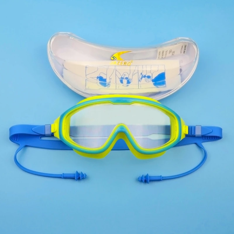 

Children Swimming Goggles Kids Swim Goggles Swim Glasses Wide Clear Vision No Leaking Adjustable with Earplugs Anti Fog