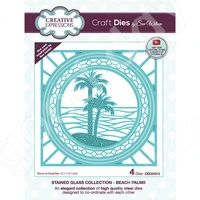 stained glass collection beach palms metal cutting dies diary scrapbooking easter craft engraving making 2022 easter
