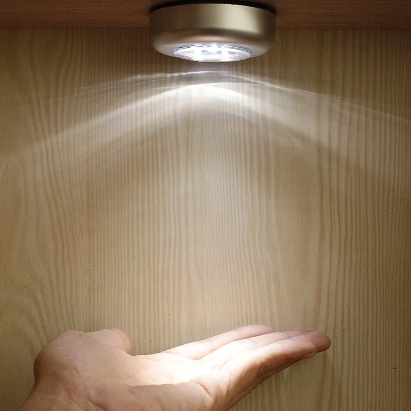 Portable mini plastic emergency cover inside sensor battery cabinet lamp tap night light kitchen under led cabinet light