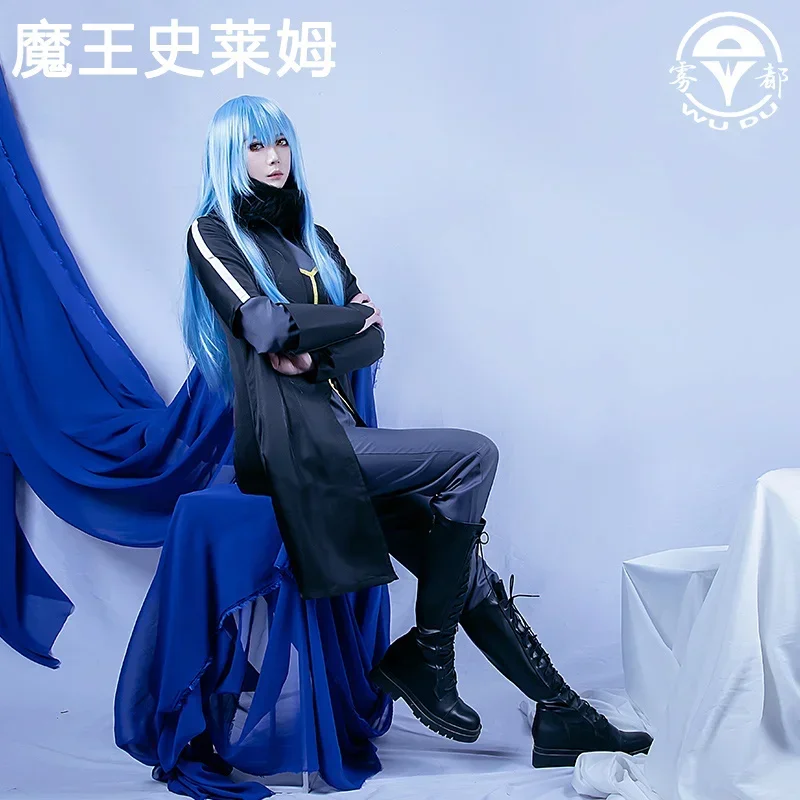 Rimuru Tempest Косплей Аниме That Time I Got Reincarnated as a Slime Костюм Хэллоуин Униформа Тренч Парик