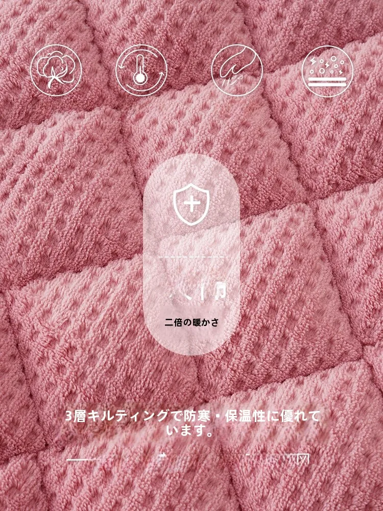 Ночная рубашка из кораллового флиса для женщин осень и зима 2024 новая трехслойная