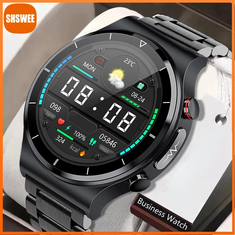 

For Xiaomi Huawei Smart Watch Men ECG+PPG Body Temperature Blood Pressure Heart Rate IP68 Waterproof Wireless Charger Smartwatch