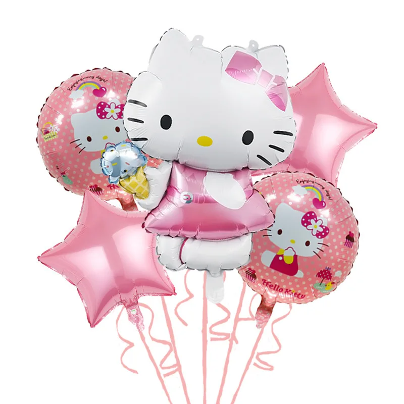 

Набор фольгированных шаров Hello Kitty розового цвета MINISO