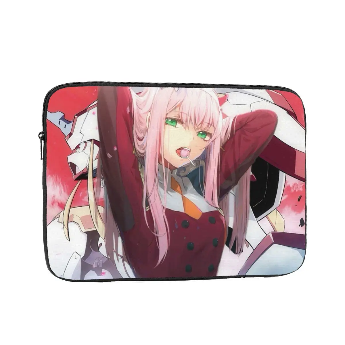 

Ударопрочный чехол для мужчин и женщин, сумка для ноутбука 13, 15, 17 дюймов, с принтом Kiss Of Death, аниме Zero Two, чехол для ноутбука