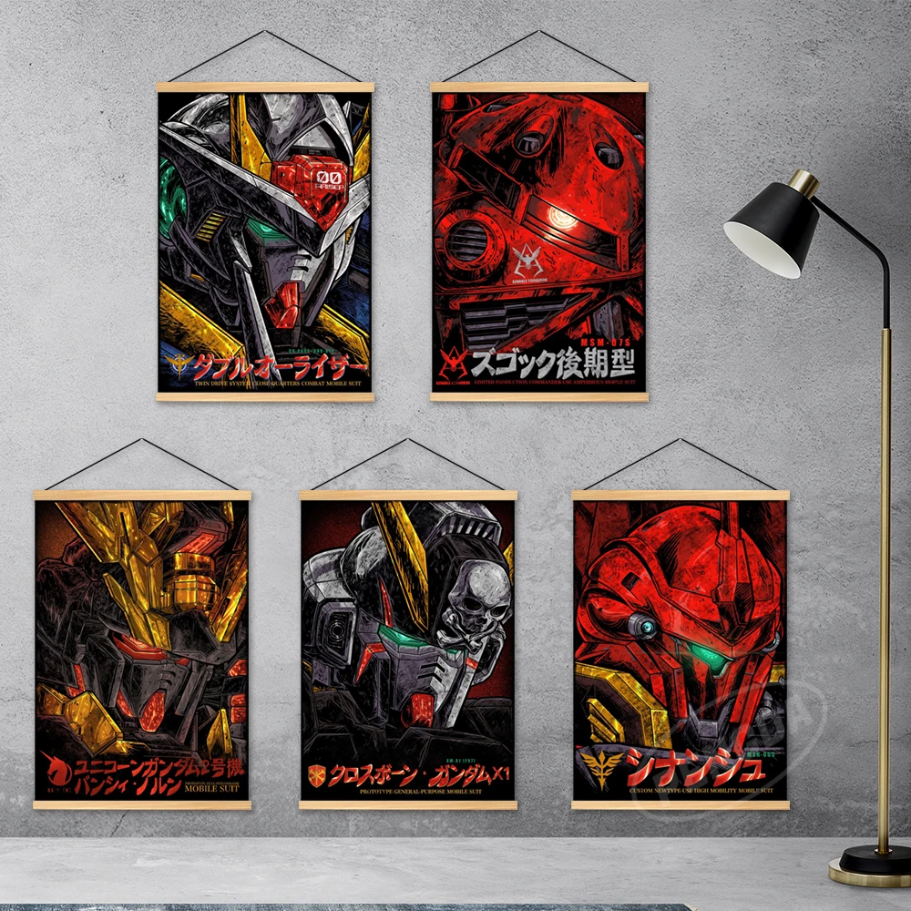 

Холст, картины Gundam, аниме, украшение для дома, деревянные подвесные картины Strike Gundam, плакаты, печать, настенное искусство, модульная гостиная