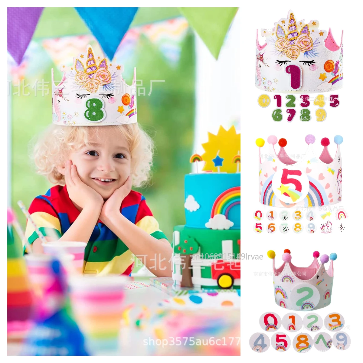 Фетровая Удобная Регулируемая шляпа в виде единорога