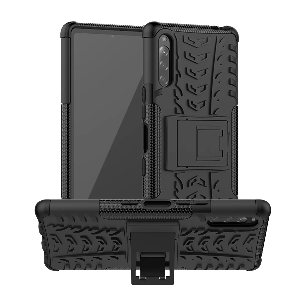

Heavy Duty Armor Shockproof Case For Sony Xperia L4 L3 5 III 10 II 10 III 1 IV Soft TPU Silicone Hard Plastic Back Cover Fundas
