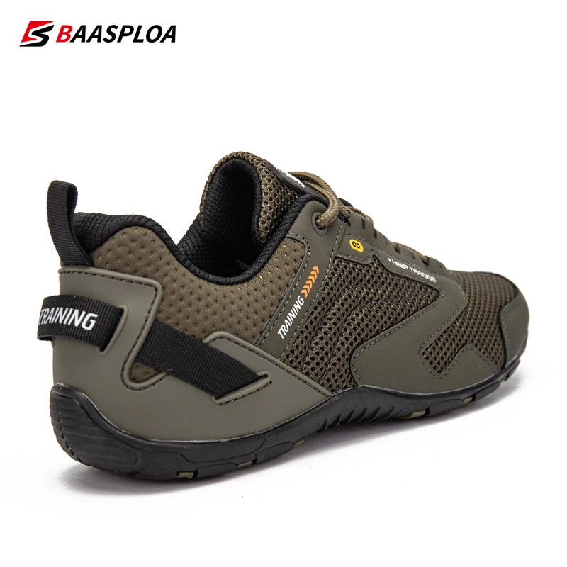 Baasploa Men Hiking Shoes 2023 New Outdoor Sneakers Mesh Breathable Non-Slip Wear-Resistant  Men Lightweight Sport Shoes