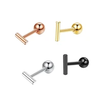 new exquisite small stud earrings straight column titanium steel small earrings mens and womens studs piercing jewelry earring