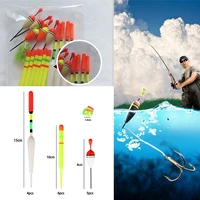 fishing accessories vertical buoy sea fishing floats assorted size for most type of angling rubbers fishing lures 1 set15pcs