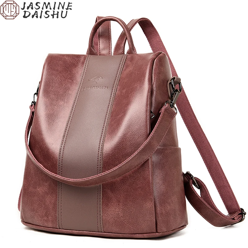 

Женский дорожный рюкзак Mochila Feminina с защитой от кражи, женский кожаный рюкзак высокого качества, школьные сумки для девочек-подростков