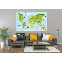 vinyl photography backdrops props physical map of the world vintage wall poster home school decoration baby background dw 05